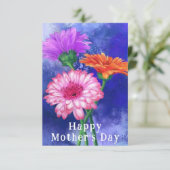 Gerbera Daisies Mother's Day Card Karte (Stehend Vorderseite)