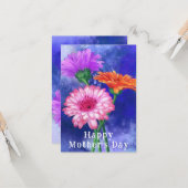 Gerbera Daisies Mother's Day Card Karte (Vorderseite/Rückseite Beispiel)