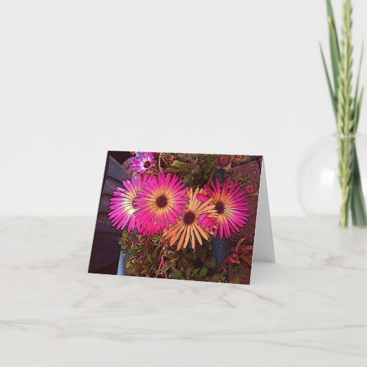 Gerbera Daisies Note Card Dankeskarte (Vorderseite)