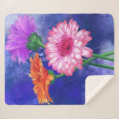 Gerbera Daisies Sherpa Blanket Sherpadecke (Vorderseite (Horizontal))