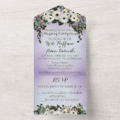 Gerbera Daisies Swag Wedding All In One Einladung (Innen Boden)