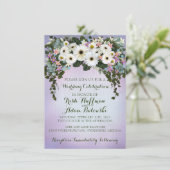 Gerbera Daisies Swag Wedding Einladung (Stehend Vorderseite)