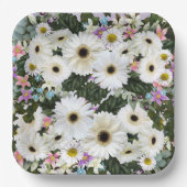 Gerbera Daisies Swag Wedding Paper Plate Pappteller (Vorderseite)