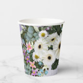 Gerbera Daisies Swag Wedding Pappbecher (Vorderseite)