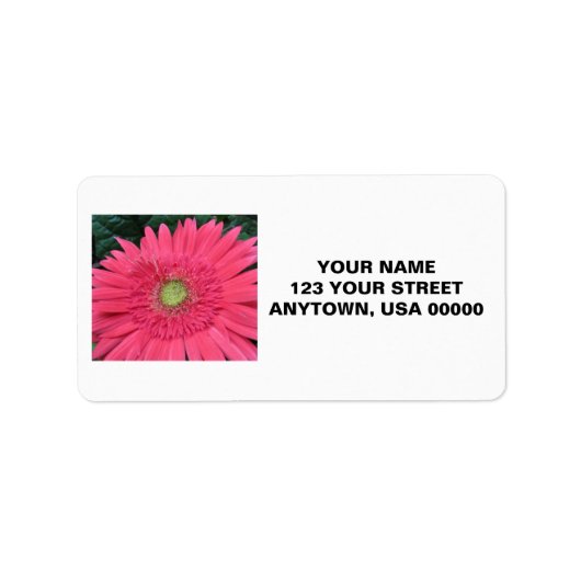 Gerbera Daisy Adressaufkleber (Vorne)