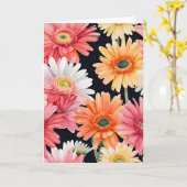 Gerbera-Daisy - Aquarellblumen Karte (Gelbe Blume)