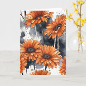 Gerbera-Daisy - Aquarellblumen Karte (Gelbe Blume)
