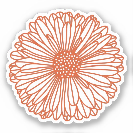 Gerbera Daisy Aufkleber (Vorderseite)