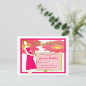 Gerbera Daisy Baby Shower Invite Einladungspostkarte (Stehend Vorderseite)