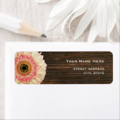 Gerbera Daisy & Barnwood Address Label (Insitu)