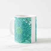 Gerbera Daisy Block Print - Aquarelle Kaffeetasse (Vorderseite Links)