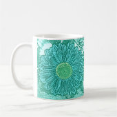 Gerbera Daisy Block Print - Aquarelle Kaffeetasse (Links)