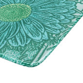 Gerbera Daisy Block Print - Aquarelle Schneidebrett (Ecke)