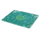 Gerbera Daisy Block Print - Aquarelle Schneidebrett (Ecke)