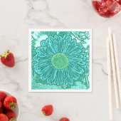 Gerbera Daisy Block Print - Aquarelle Serviette (Beispiel)