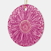 Gerbera Daisy Block Print - Rosa Farbtöne Keramikornament (Links)
