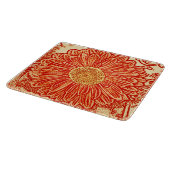 Gerbera Daisy Block Print - Safran orange Schneidebrett (Ecke)