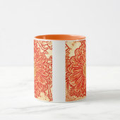 Gerbera Daisy Block Print - Safran orange Tasse (Zentrum)