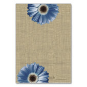 Gerbera Daisy Blue Sitzkarte Tischnummer (Vorderseite)