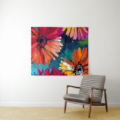 Gerbera Daisy Blume Abstrakte Art Florenz Wandteppich (Beispiel (Horizontal))
