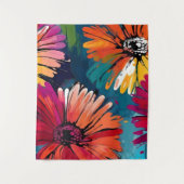 Gerbera Daisy Blume Abstrakte Art Florenz Wandteppich (Vorderseite)