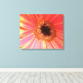 Gerbera Daisy Blume Canvas Print Leinwanddruck (Insitu (Holzboden))