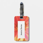 Gerbera Daisy Blume Custom Luggage Tag Gepäckanhänger (Rückseite vertikal)