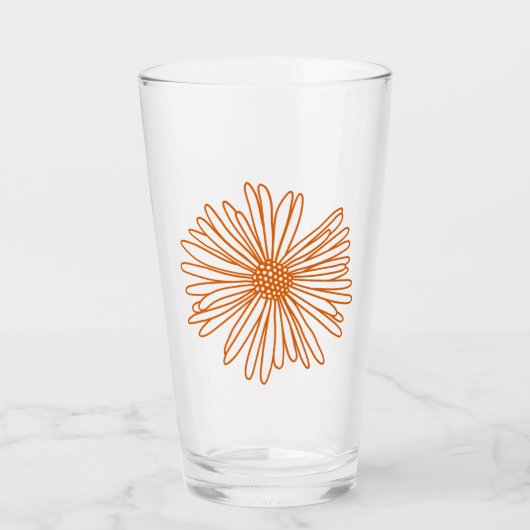 Gerbera Daisy Blume Glas (Vorderseite)