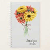 Gerbera Daisy Blume Personalisiert Custom Planer (Vorderseite)