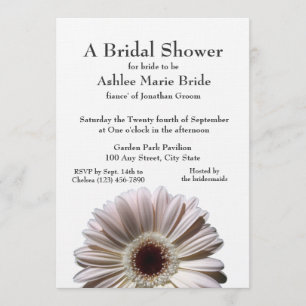 Gerbera Daisy Brautparty Einladung
