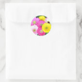 Gerbera Daisy Colors Runder Aufkleber (Tasche)