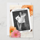 Gerbera Daisy Daughters Foto Abschluss Einladung (Vorderseite)