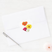 Gerbera Daisy Delight Herz-Aufkleber (Umschlag)