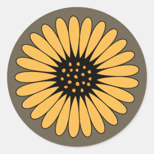 Gerbera Daisy Envelope Wedding Stickers