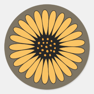 Gerbera Daisy Envelope Wedding Stickers