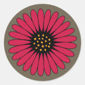 Gerbera Daisy Envelope Wedding Stickers (Vorderseite)