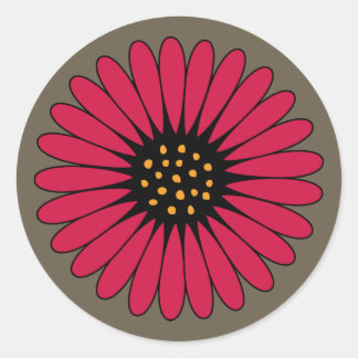 Gerbera Daisy Envelope Wedding Stickers
