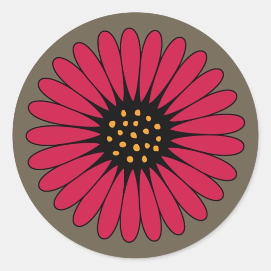 Gerbera Daisy Envelope Wedding Stickers (Vorderseite)