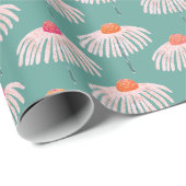 Gerbera Daisy Floral pattern Geschenkpapier (Rolleneckpunkt)