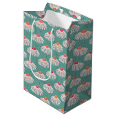 Gerbera Daisy Floral pattern Mittlere Geschenktüte (Vorderseite Schrägansicht)