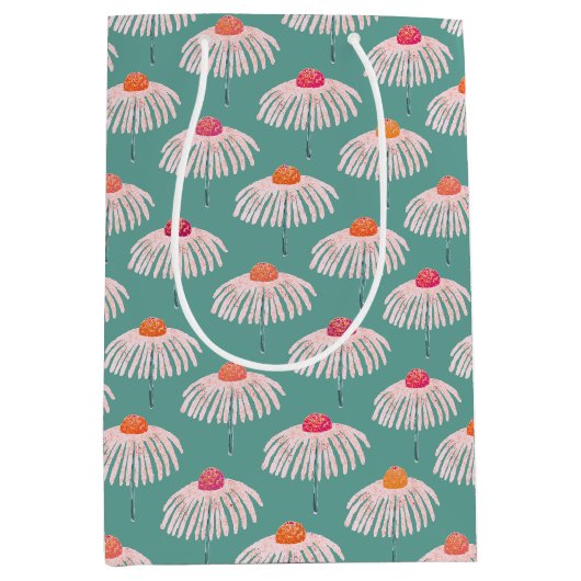 Gerbera Daisy Floral pattern Mittlere Geschenktüte (Vorderseite)