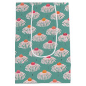 Gerbera Daisy Floral pattern Mittlere Geschenktüte (Rückseite)