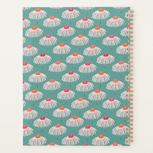 Gerbera Daisy Floral pattern Planer (Rückseite)