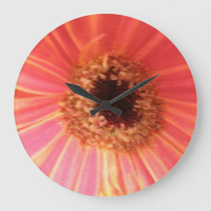 Gerbera Daisy Flower Wall Clock Große Wanduhr