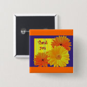 Gerbera Daisy (Gerbera hybrida) - Gelb Button (Vorne & Hinten)