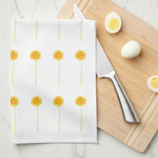 Gerbera daisy geschirrtuch (Viertel Falte)