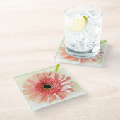 Gerbera Daisy Glasuntersetzer (Schrägansicht)