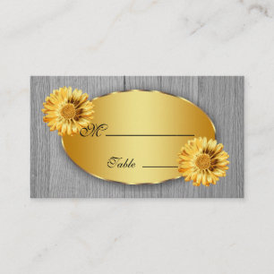 Gerbera Daisy Gold Platzkarte für Occasion Wedding
