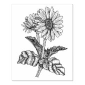 Gerbera Daisy Gummistempel (Prägung)