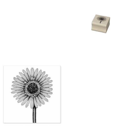Gerbera Daisy Gummistempel (Stempel)
